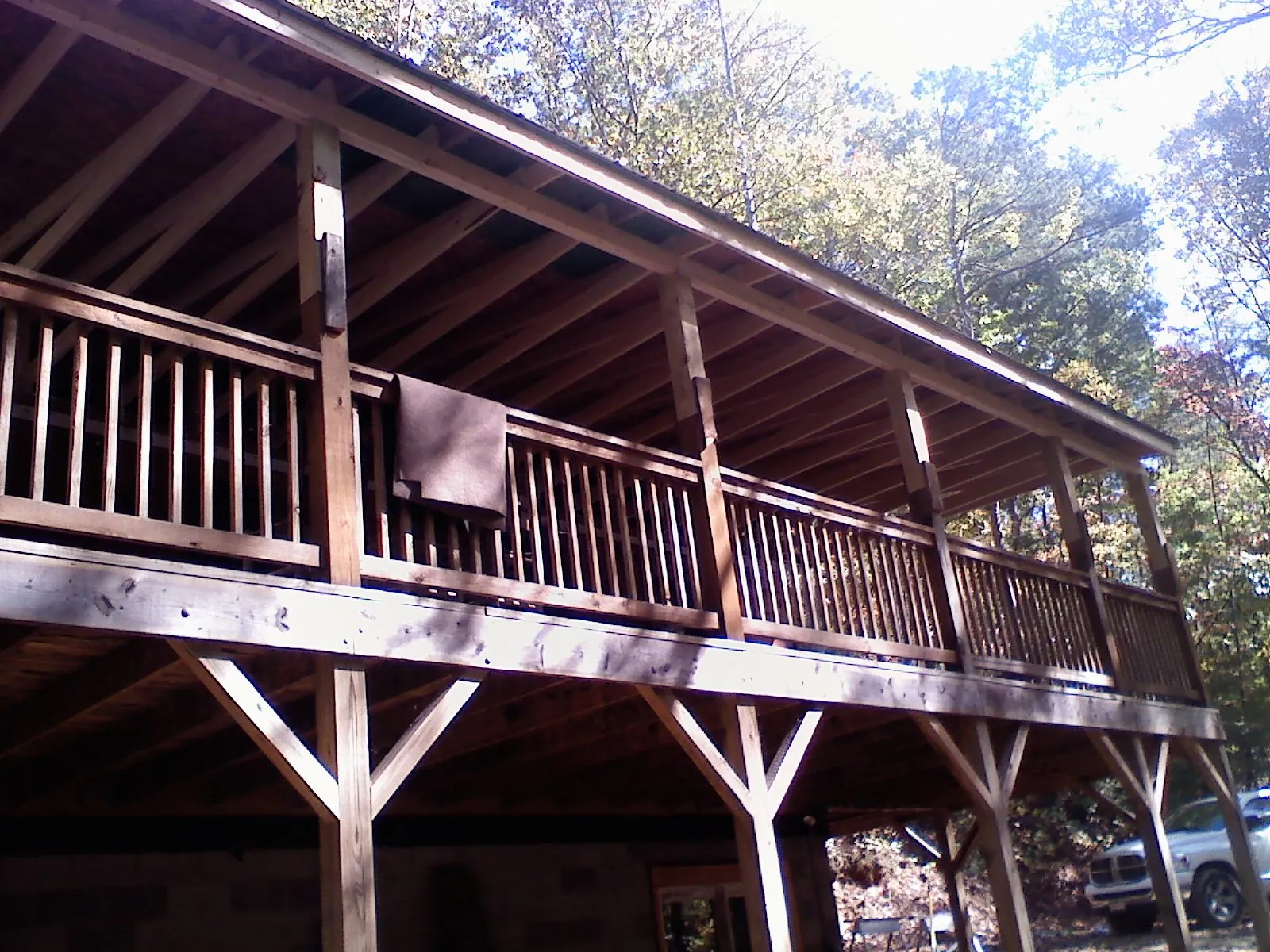 Timber framing under a new elevated porch and deck — Roof Leak Repair in Schiller Park by Roofing Brothers